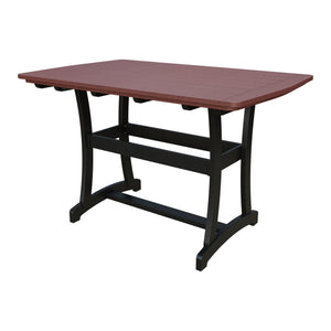 Amish Legacy 4' x 6' Outdoor Bar Table in Cherrywood & Black