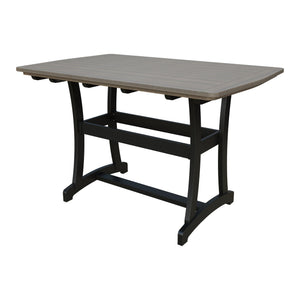 Amish Legacy 4' x 6' Outdoor Bar Table in Coastal Gray & Black