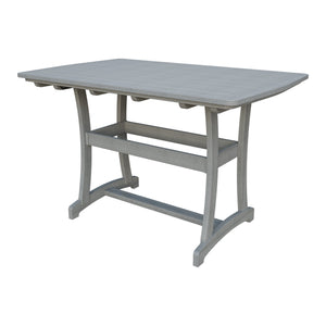 Amish Legacy 4' x 6' Outdoor Bar Table in Driftwood Gray