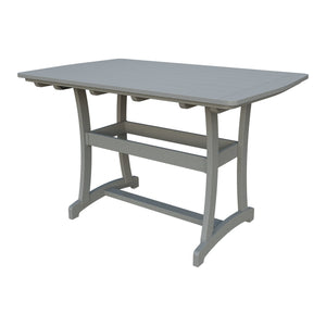 Amish Legacy 4' x 6' Outdoor Bar Table in Light Gray
