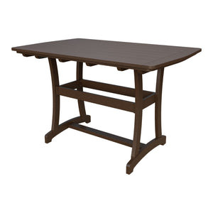 Amish Legacy 4' x 6' Outdoor Bar Table in Milwaukee Brown