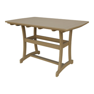 Amish Legacy 4' x 6' Outdoor Bar Table in Weathered Wood