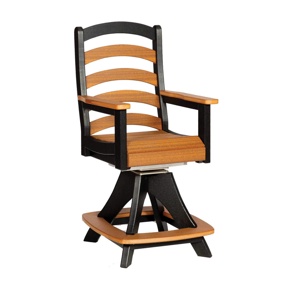 Amish Nashau Poly Patio Swivel Counter Height Chair w/arm