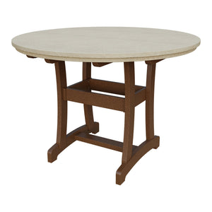 Amish Legacy 54" Round Outdoor Counter Table in Birchwood & Tudor Brown