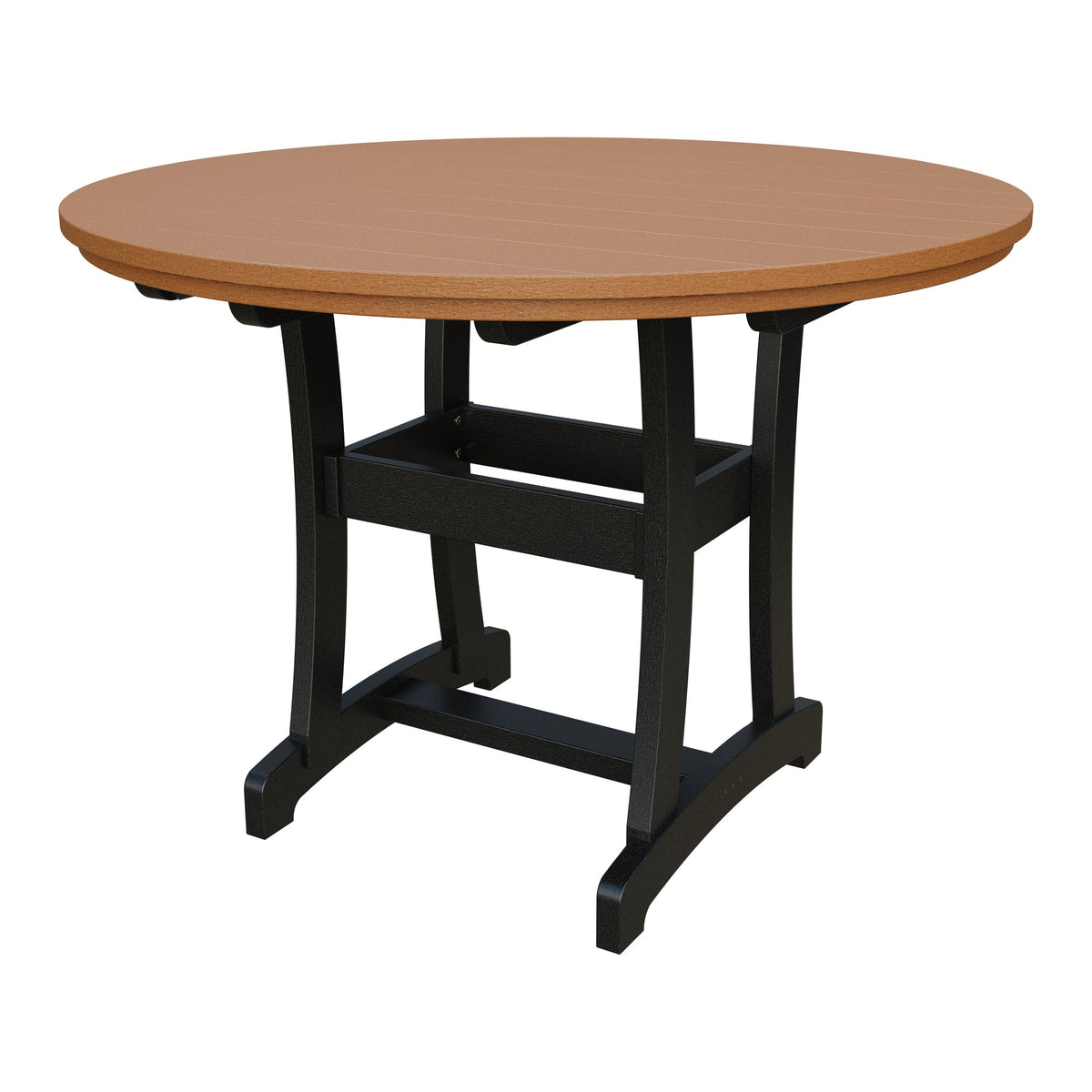 Amish Legacy 54" Round Outdoor Counter Table in Cedar & Black