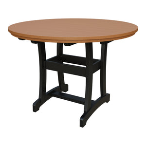Amish Legacy 54" Round Outdoor Counter Table in Cedar & Black