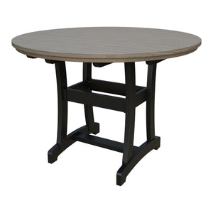 Amish Legacy 54" Round Outdoor Counter Table in Coastal Gray & Black
