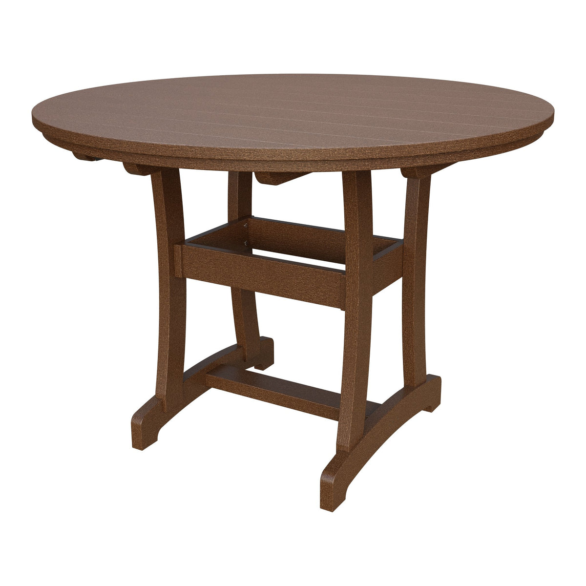 Amish Legacy 54" Round Outdoor Counter Table in Tudor Brown