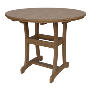 Amish Legacy 54" Round Outdoor Bar Table in Antique Mahogany