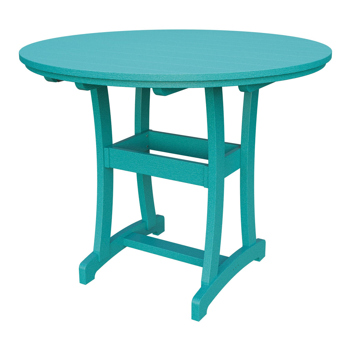 Amish Legacy 54" Round Outdoor Bar Table in Aruba Blue