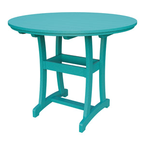 Amish Legacy 54" Round Outdoor Bar Table in Aruba Blue