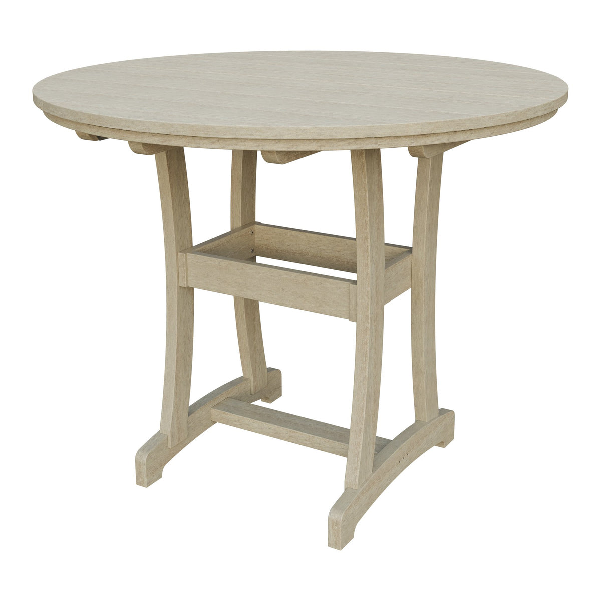 Amish Legacy 54" Round Outdoor Bar Table in Birchwood