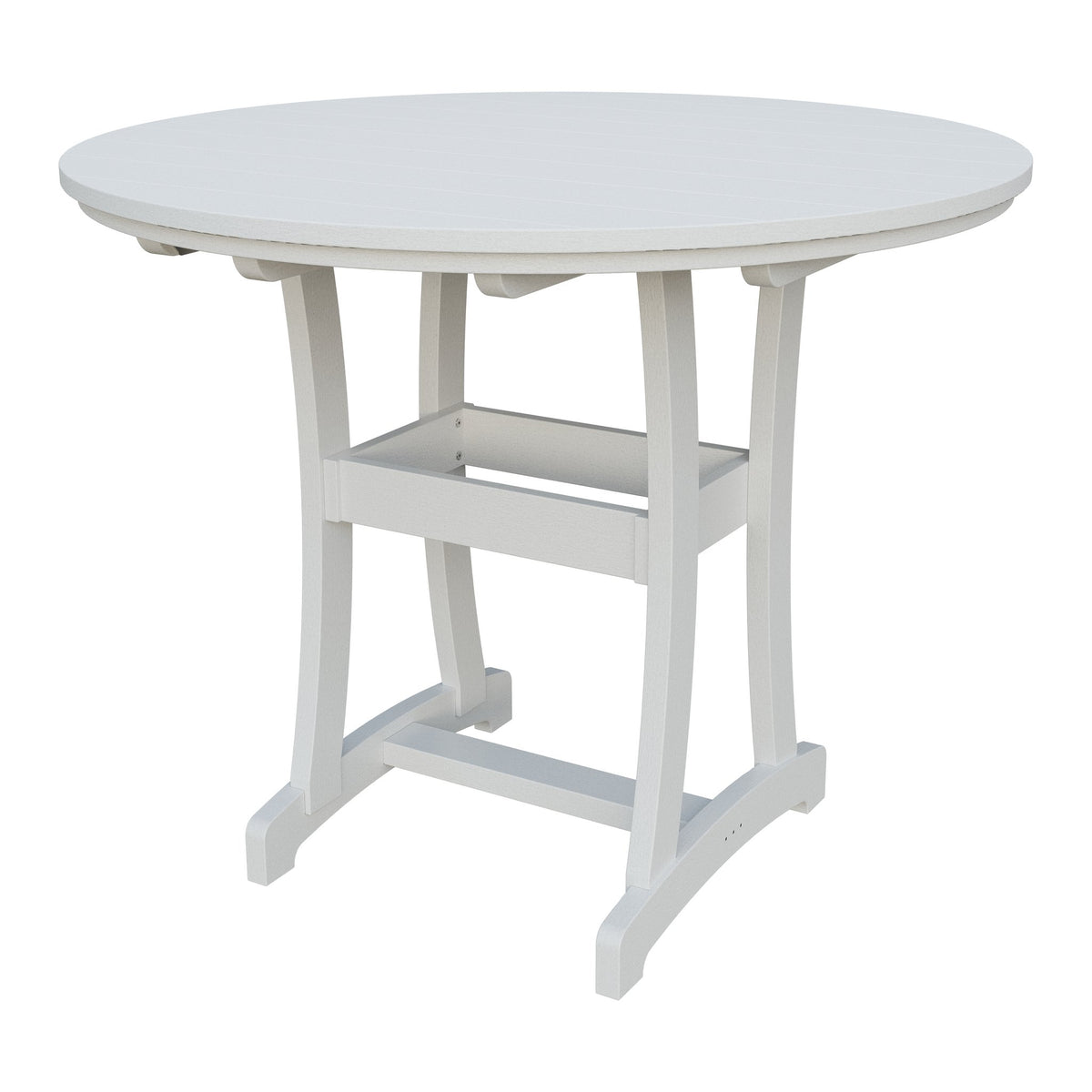 Amish Legacy 54" Round Outdoor Bar Table in Bright White