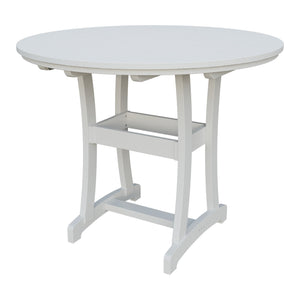 Amish Legacy 54" Round Outdoor Bar Table in Bright White