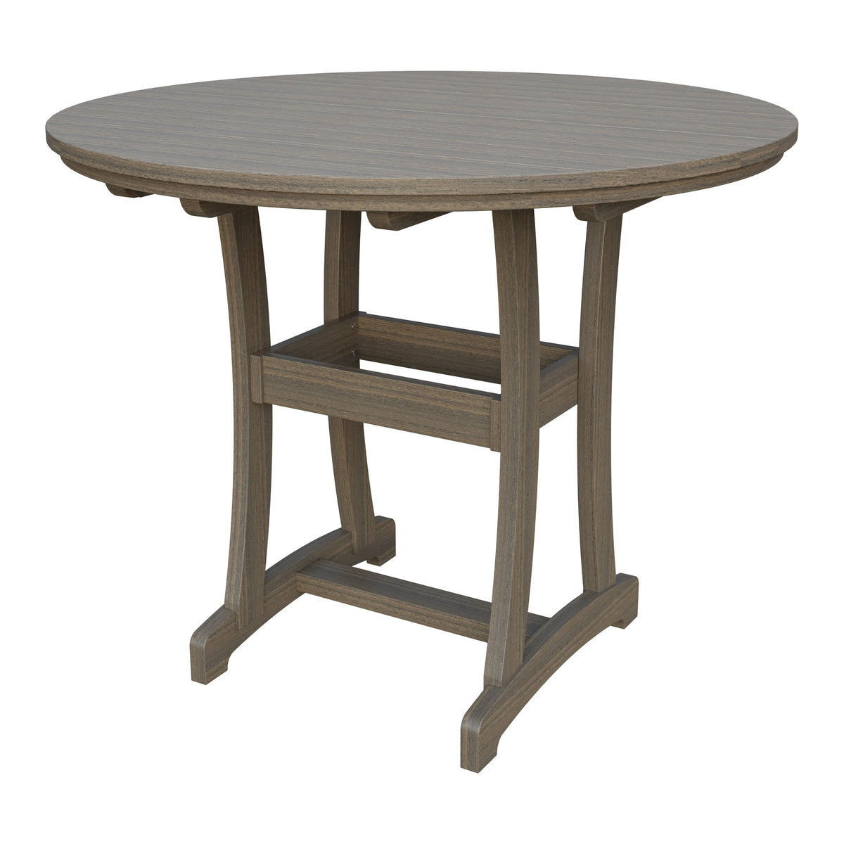Amish Legacy 54" Round Outdoor Bar Table in Coastal Gray
