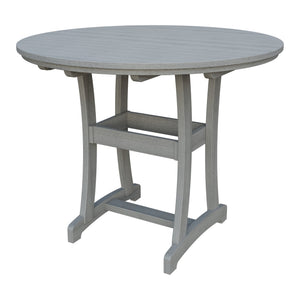 Amish Legacy 54" Round Outdoor Bar Table in Driftwood Gray