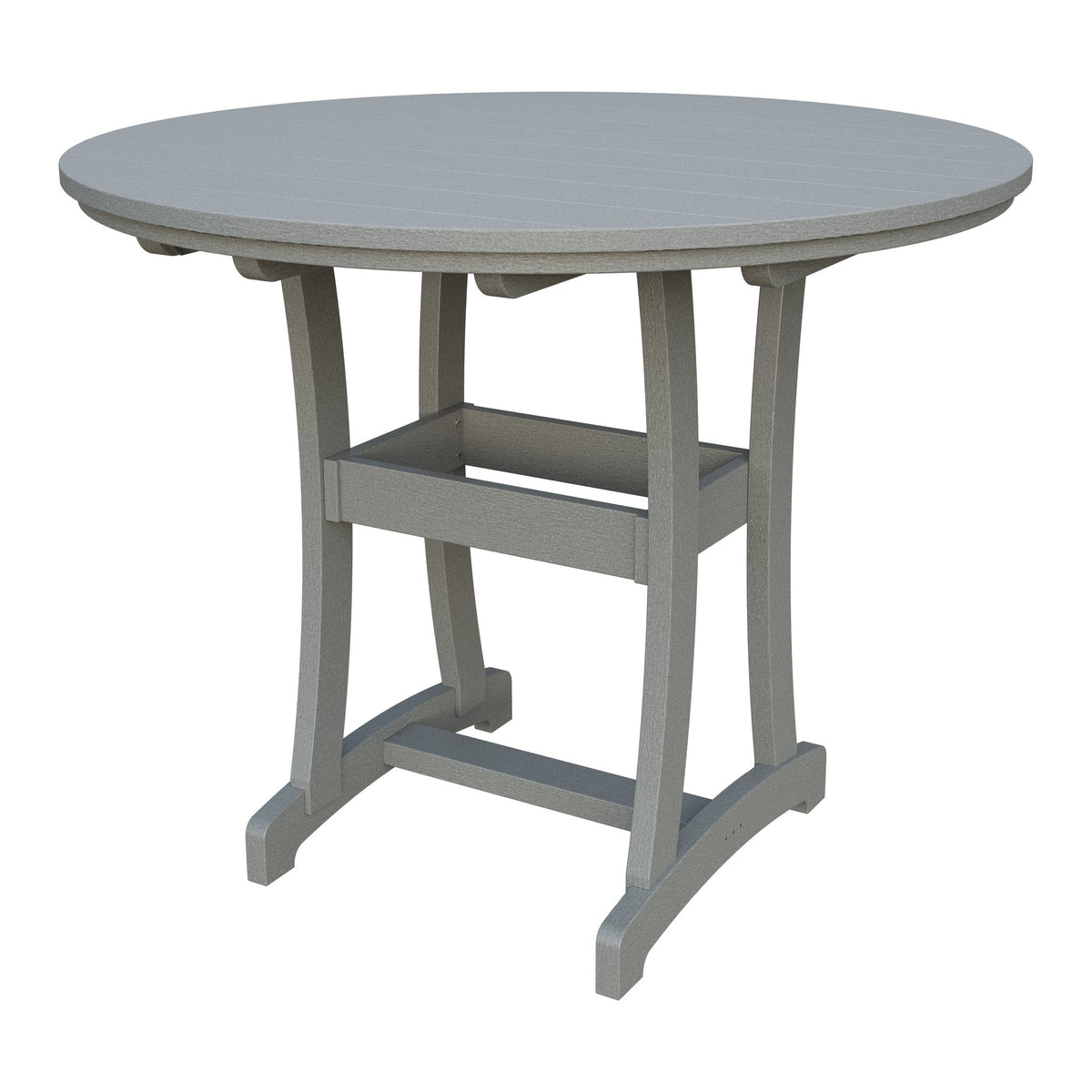 Amish Legacy 54" Round Outdoor Bar Table in Light Gray