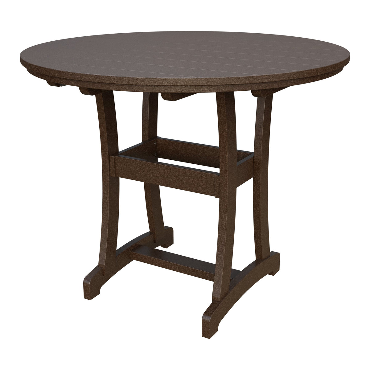 Amish Legacy 54" Round Outdoor Bar Table in Milwaukee Brown