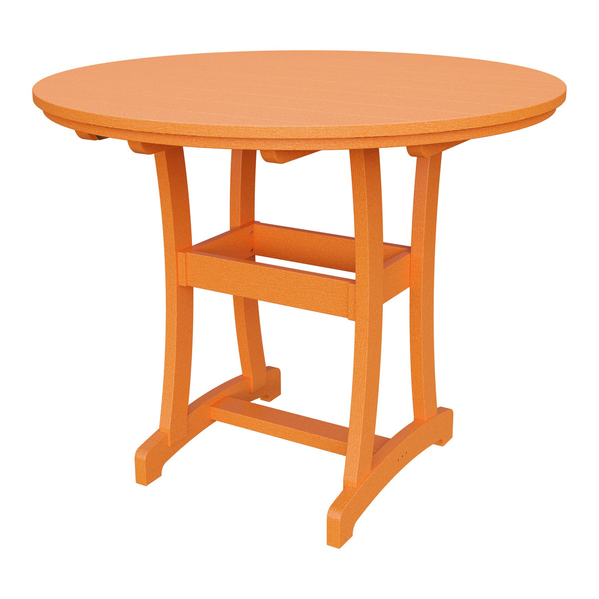 Amish Legacy 54" Round Outdoor Bar Table in Bright Orange