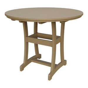 Amish Legacy 54" Round Outdoor Bar Table in Weathered Wood