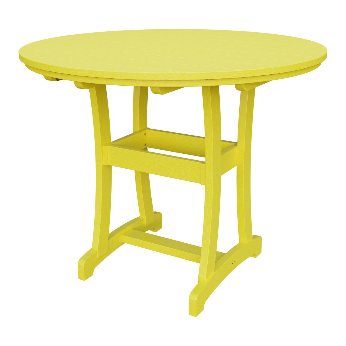 Amish Legacy 54" Round Outdoor Bar Table in Lemon Yellow