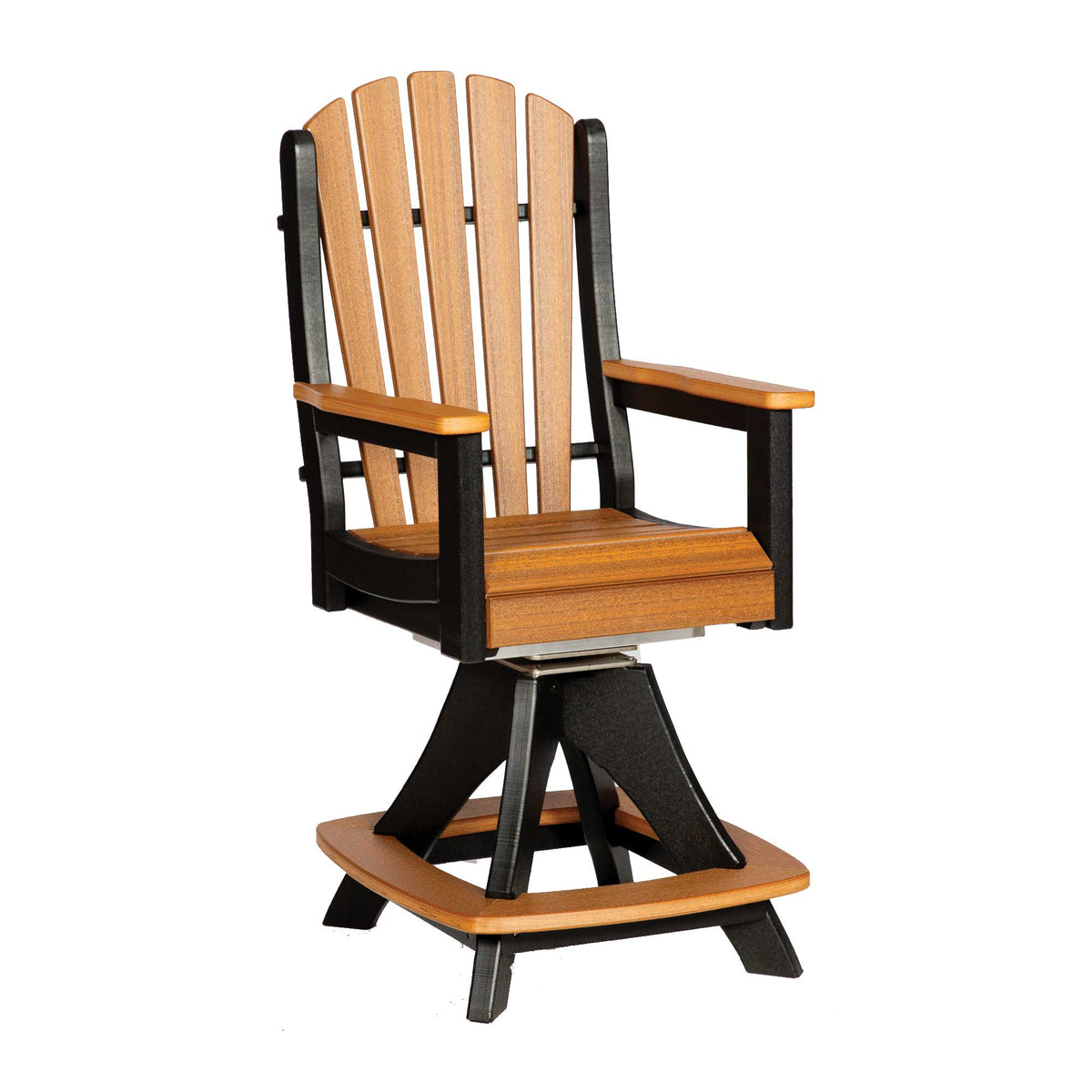 Amish Montouk Poly Patio Swivel Counter Height Chair w/arm