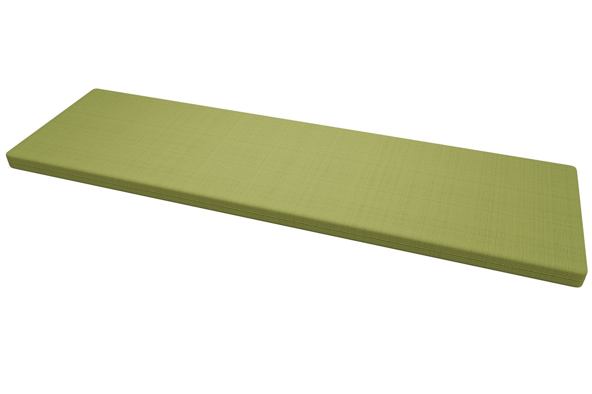 Amish Poly Dining Chair & Bench Seat Cushion in Sparkle Pesto / 5' Spanish Garden Bench
