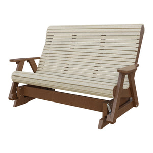 Amish 5' Poly Rollback Glider in Birchwood & Tudor Brown