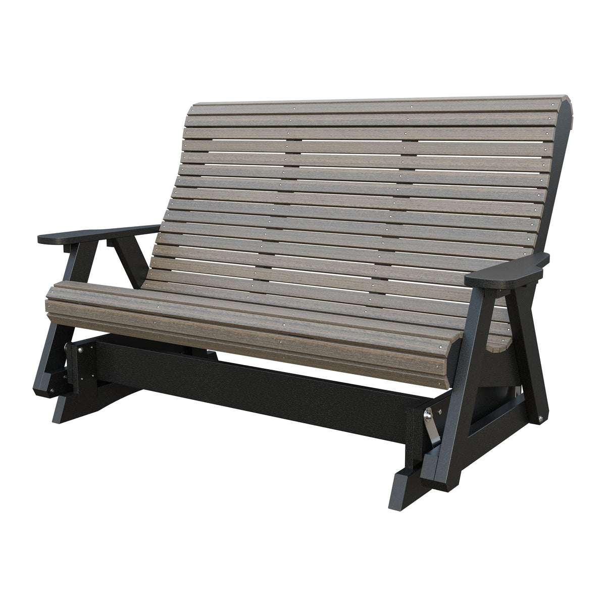 Amish 5' Poly Rollback Glider in Coastal Gray & Black