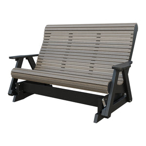 Amish 5' Poly Rollback Glider in Coastal Gray & Black