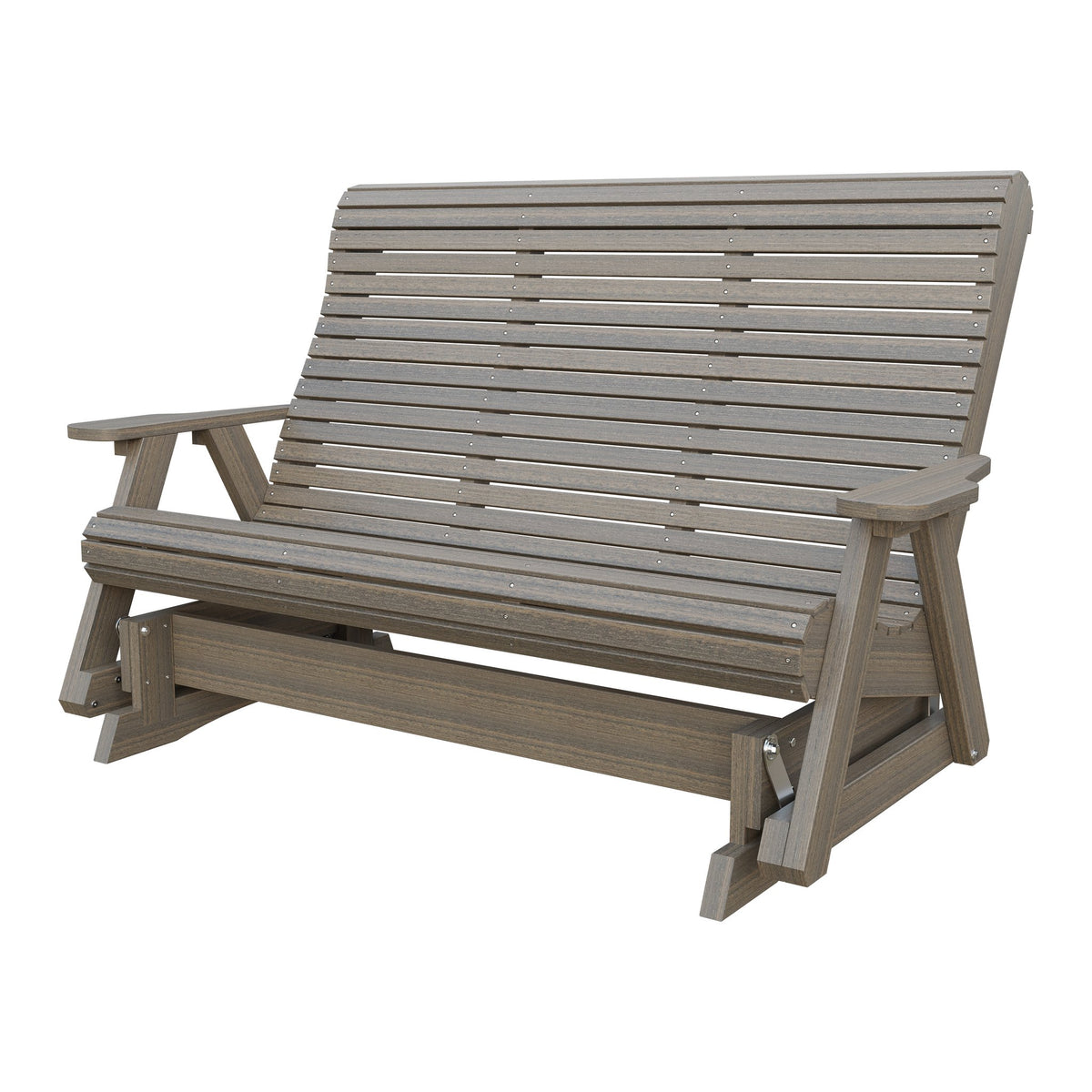 Amish 5' Poly Rollback Glider in Coastal Gray