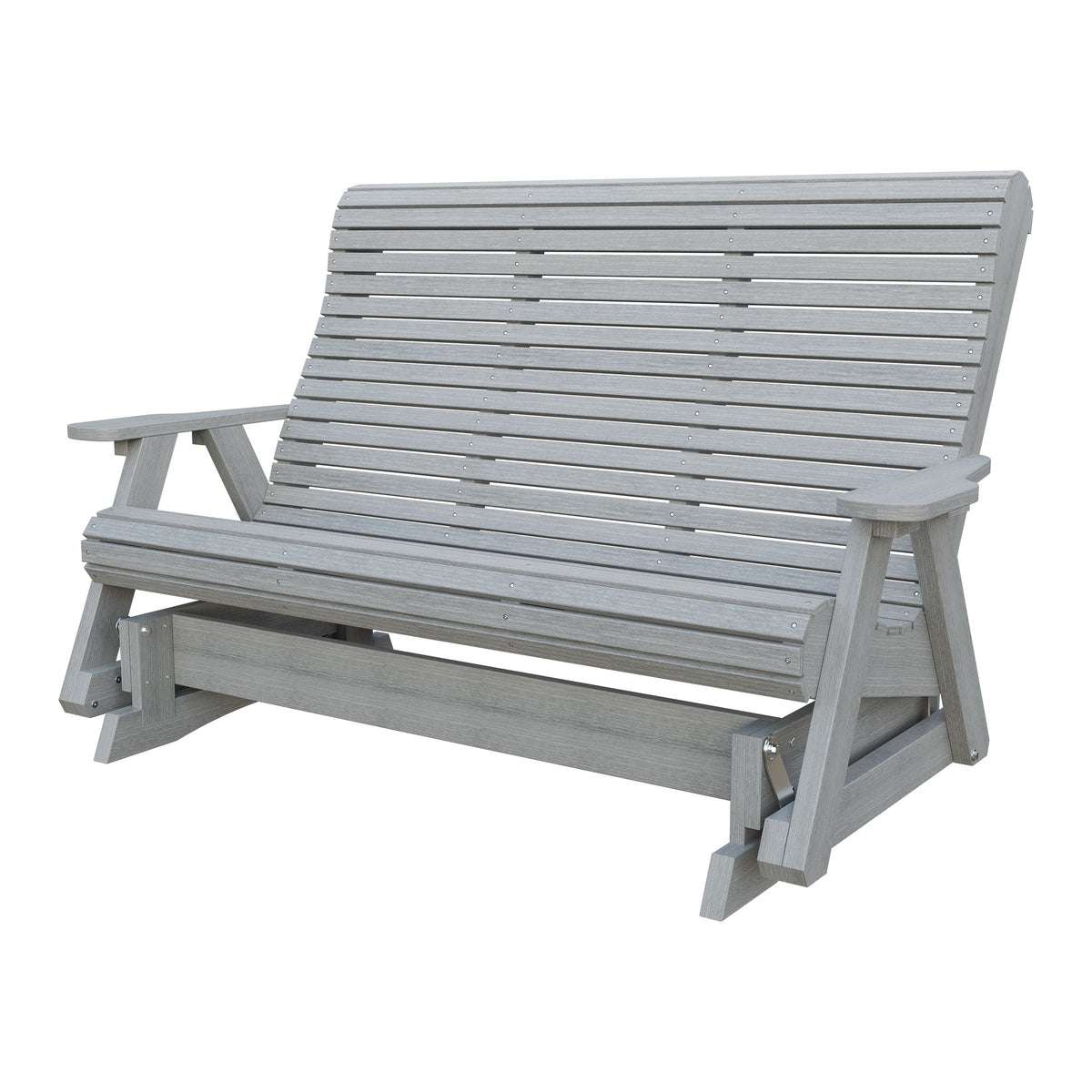 Amish 5' Poly Rollback Glider in Driftwood Gray