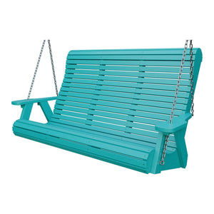 Amish 5' Poly Rollback Hanging Swing in Aruba Blue
