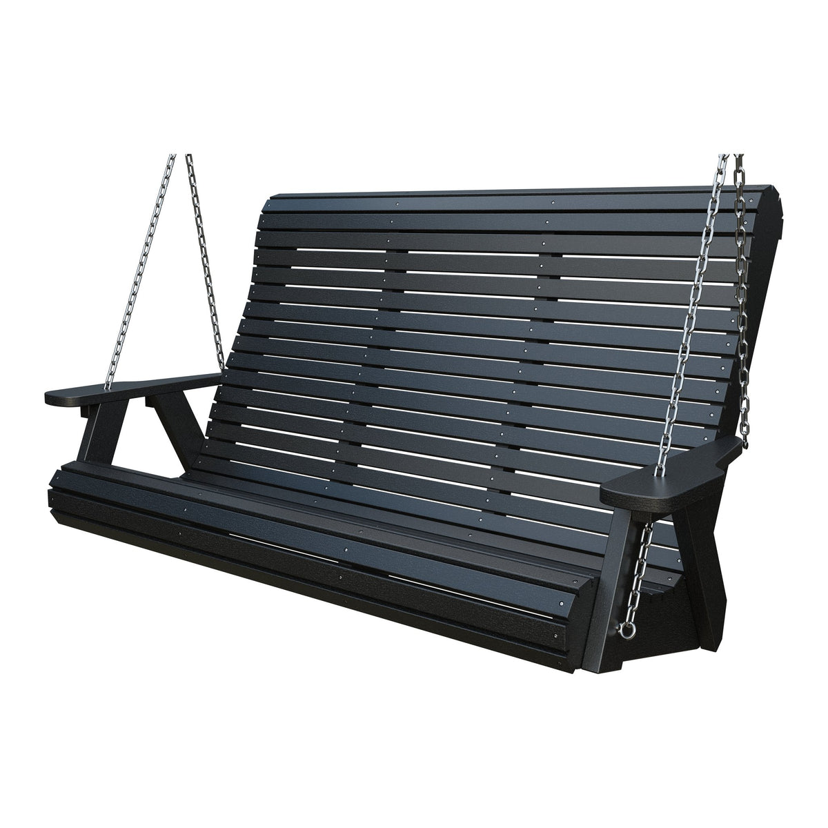 Amish 5' Poly Rollback Hanging Swing in Black