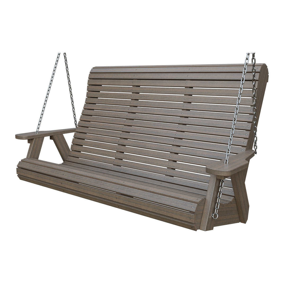 Amish 5' Poly Rollback Hanging Swing in Brazilian Walnut