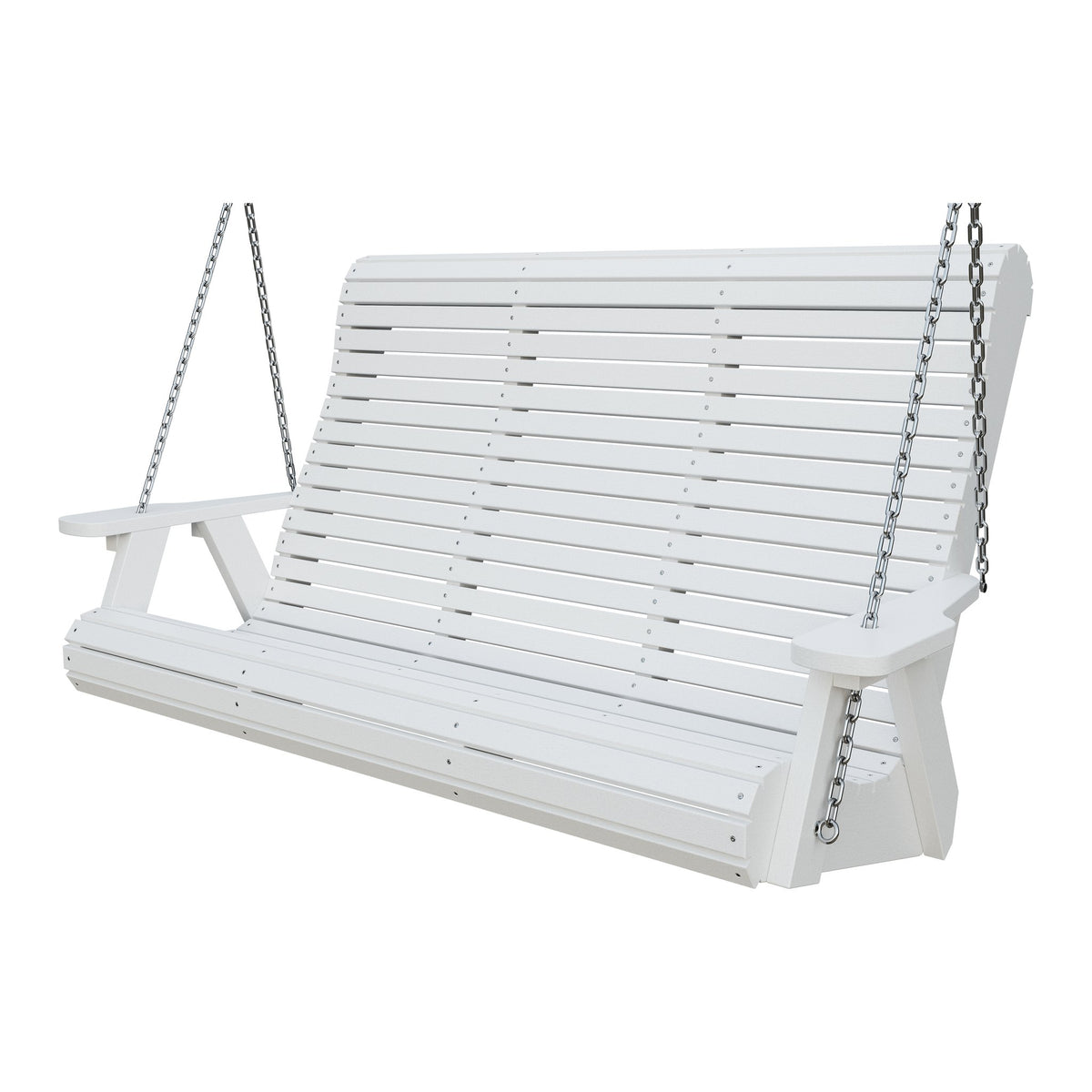 Amish 5' Poly Rollback Hanging Swing in Bright White