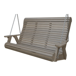 Amish 5' Poly Rollback Hanging Swing in Coastal Gray