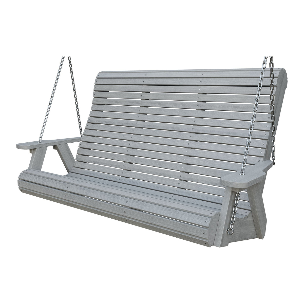 Amish 5' Poly Rollback Hanging Swing in Driftwood Gray