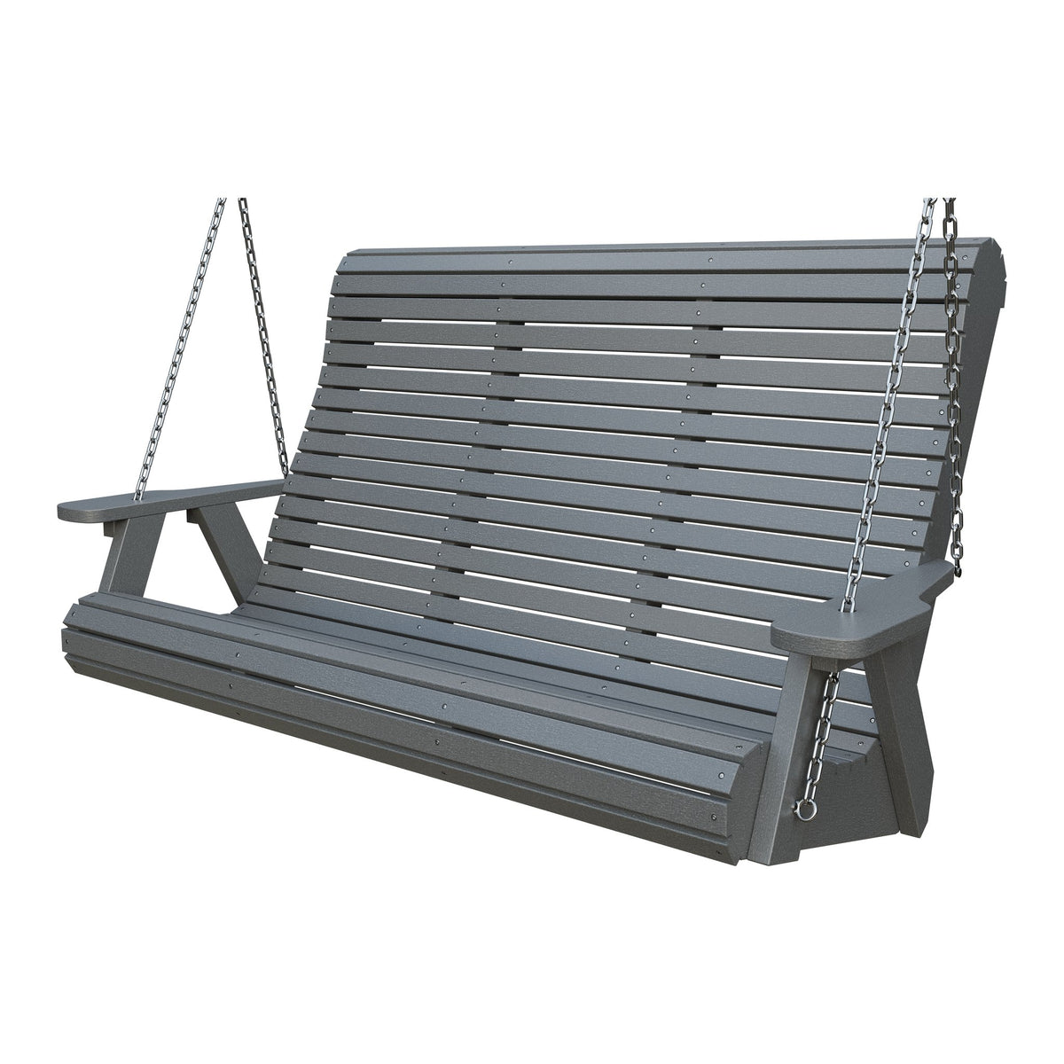 Amish 5' Poly Rollback Hanging Swing in Gray