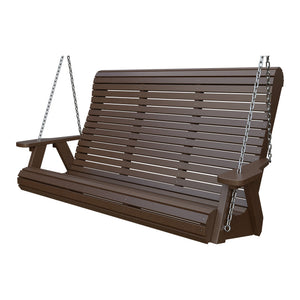 Amish 5' Poly Rollback Hanging Swing in Milwaukee Brown
