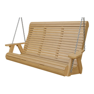 Amish 5' Poly Rollback Hanging Swing in Natural Teak