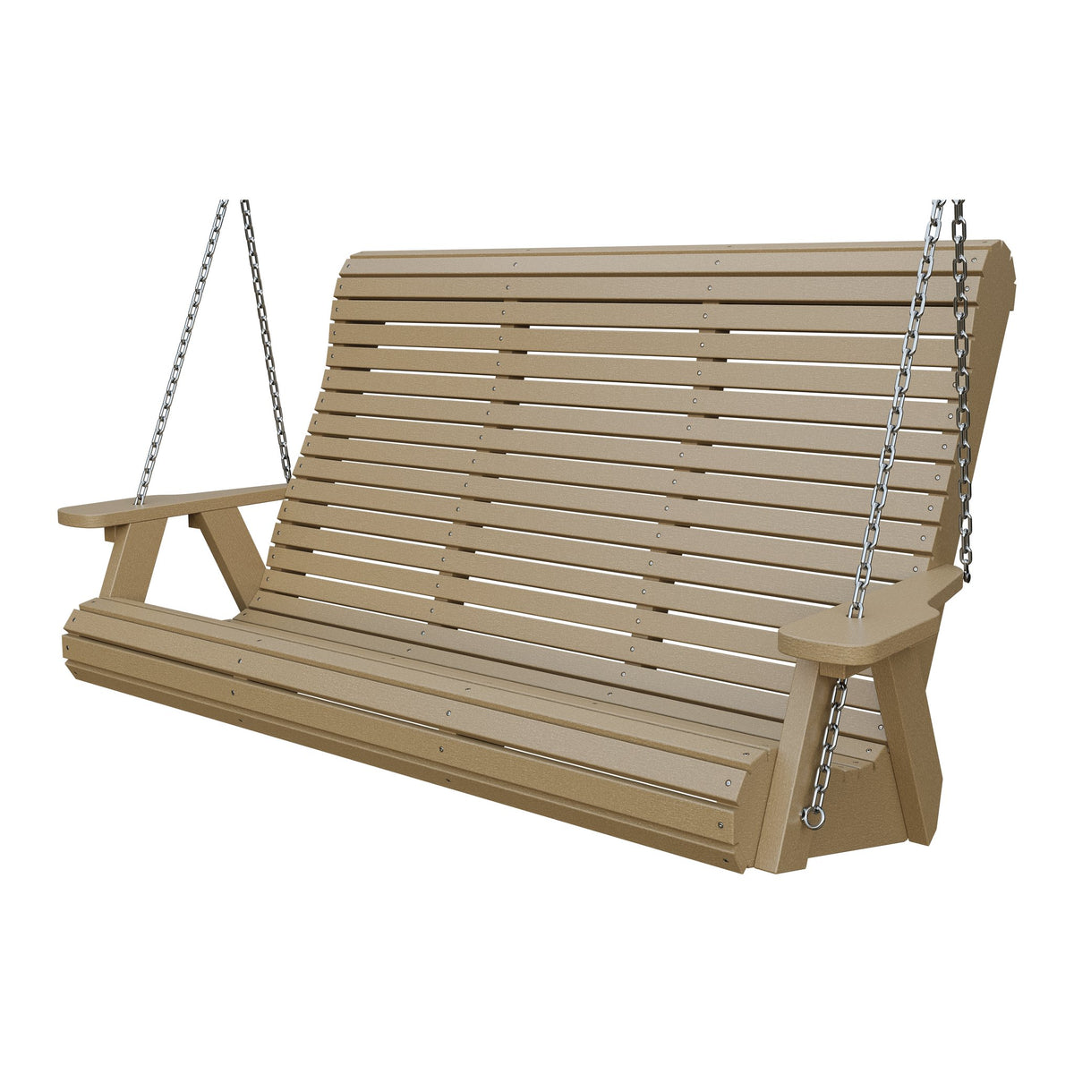 Amish 5' Poly Rollback Hanging Swing in Weathered Wood