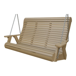 Amish 5' Poly Rollback Hanging Swing in Weathered Wood