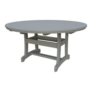 Amish Legacy 64" Round Outdoor Dining Table with Umbrella Hole in Light Gray