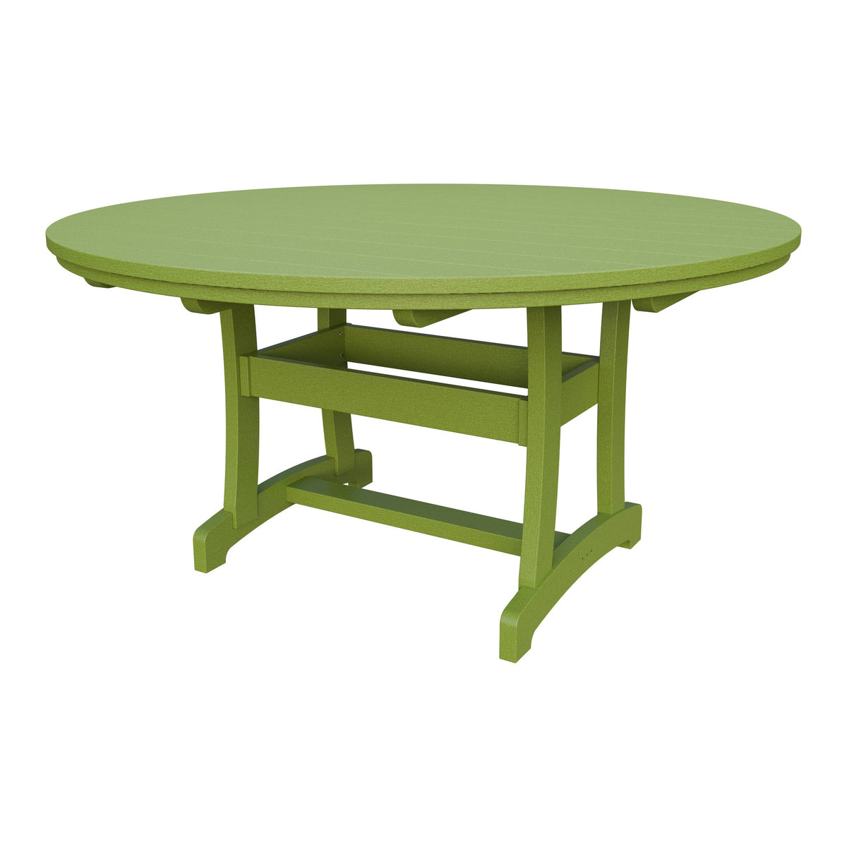 Amish Legacy 64" Round Outdoor Dining Table with Umbrella Hole in Tropical Lime Green