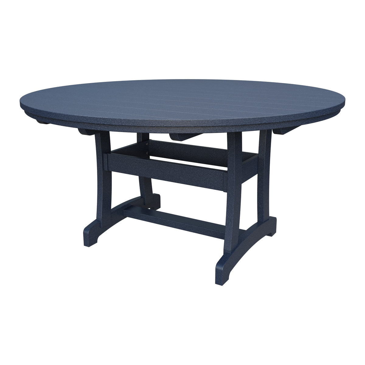 Amish Legacy 64" Round Outdoor Dining Table with Umbrella Hole in Patriot Blue