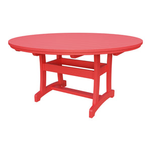 Amish Legacy 64" Round Outdoor Dining Table with Umbrella Hole in Red