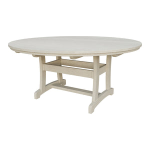 Amish Legacy 64" Round Outdoor Dining Table with Umbrella Hole in Seashell