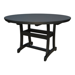 Amish Legacy 64" Round Outdoor Counter Table with Umbrella Hole in Black