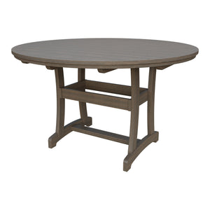 Amish Legacy 64" Round Outdoor Counter Table with Umbrella Hole in Brazilian Walnut